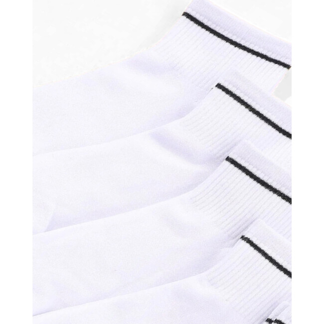 Women's Five Pack Ankle Sport Socks, White - Socks - 2