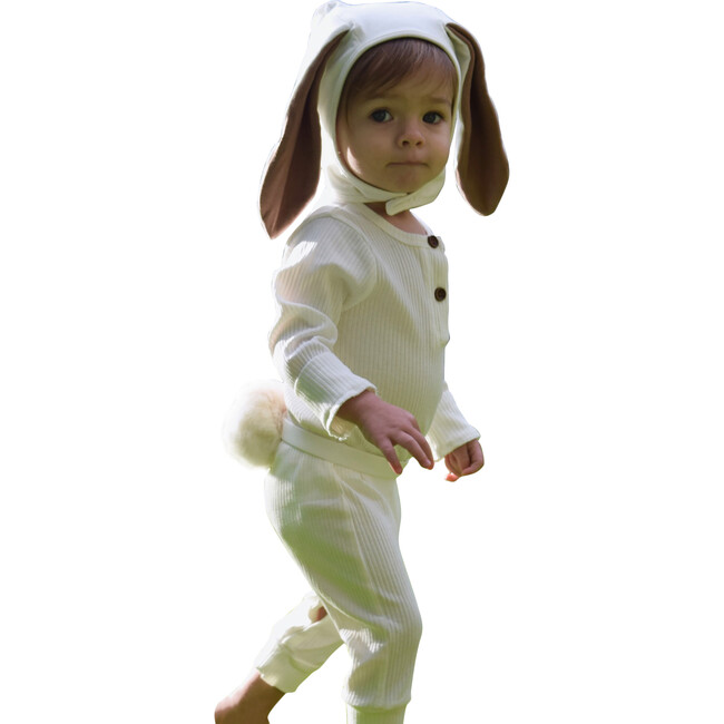 Organic Ivory Bunny Bonnet & Tail - Costume Accessories - 1