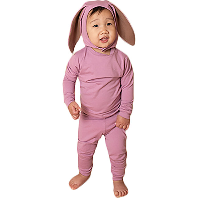 Rose Bunny Pajama with Bonnet & Tail