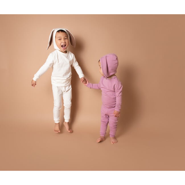 Organic Ivory Bunny Pajama with Bonnet & Tail - Costumes - 4