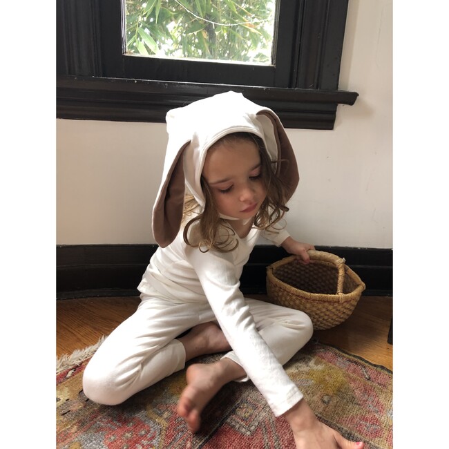 Organic Ivory Bunny Bonnet & Tail - Costume Accessories - 3