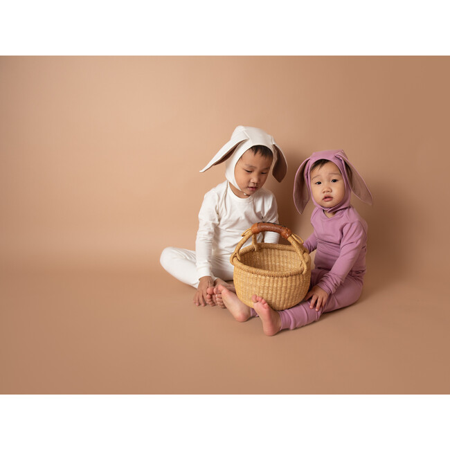 Organic Ivory Bunny Pajama with Bonnet & Tail - Costumes - 5