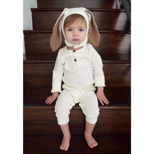 Organic Ivory Bunny Bonnet & Tail - Costume Accessories - 4