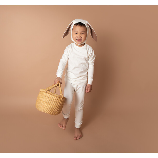 Organic Ivory Bunny Pajama with Bonnet & Tail - Costumes - 7