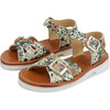 Pearl Sandal, Pink Flora Printed Leather - Sandals - 1 - thumbnail