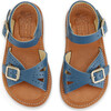 Pearl Sandal, Ocean Blue Leather - Sandals - 3