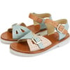 Pearl Sandal, Multi-Block Pale Leather - Sandals - 1 - thumbnail