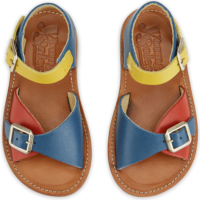 Sonny Sandal, Multi-Block Retro Leather - Sandals - 3