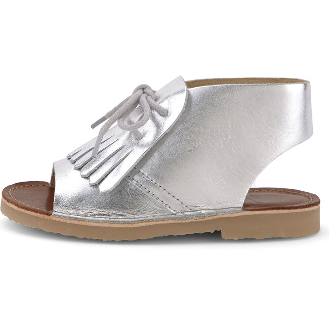 Agnes Boot Sandal, Silver Leather - Sandals - 3