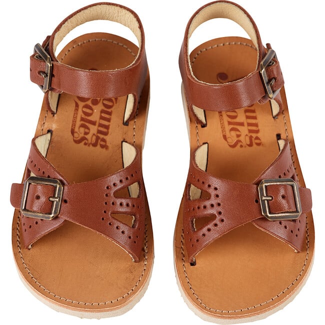 Pearl Sandal Chestnut, Brown Leather - Sandals - 6