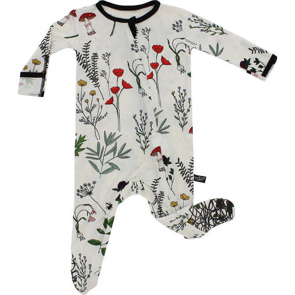 Bamboo Footed Sleeper, Botanical - Peregrine Kidswear Sleepwear ...