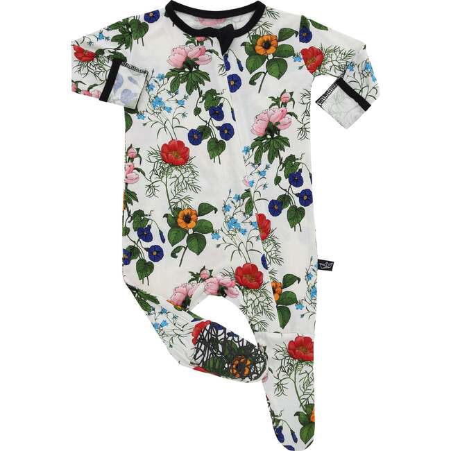 Bamboo Footed Sleeper, Bright Garden Floral