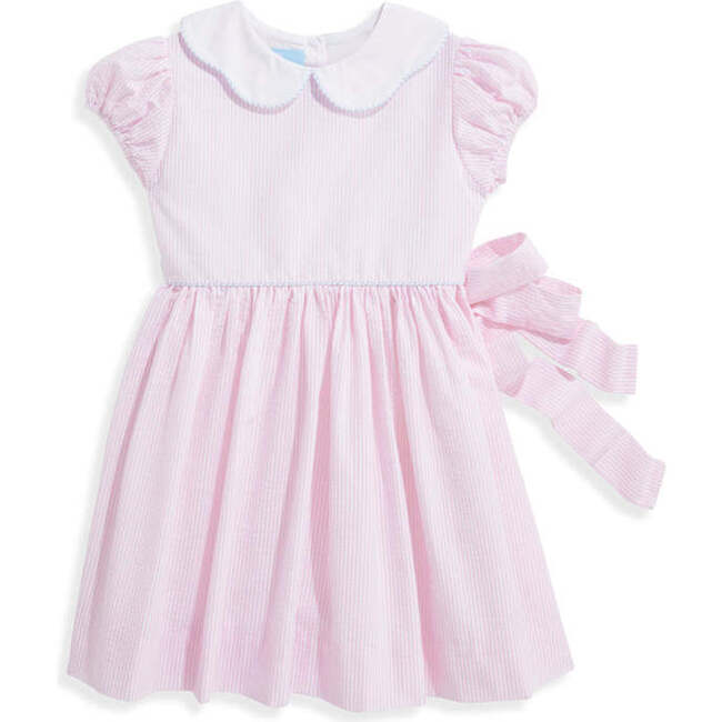 Grace Dress, Pink Seersucker Stripe