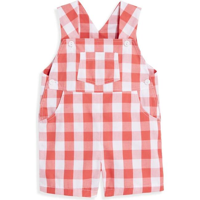 Short Overall, Coral Check - Overalls - 1 - zoom