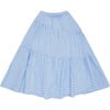 Greta Gingham Skirt, Sky Blue - Skirts - 1 - thumbnail