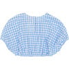 Greta Gingham Top, Sky Blue - Blouses - 2