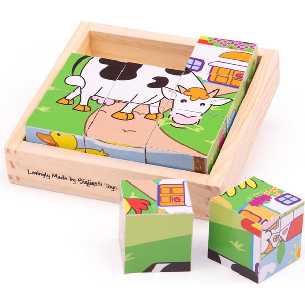 Animal Cube Puzzle - Bigjigs Toys Puzzles | Maisonette