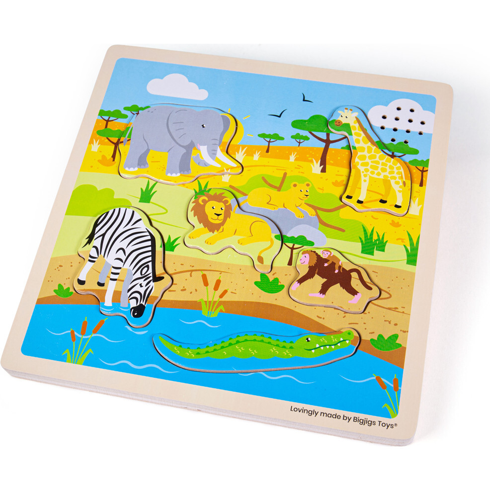 Melissa & Doug Wooden Animal Zoo Sound Puzzle