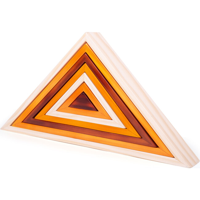 Natural Wooden Stacking Triangles - Stackers - 3