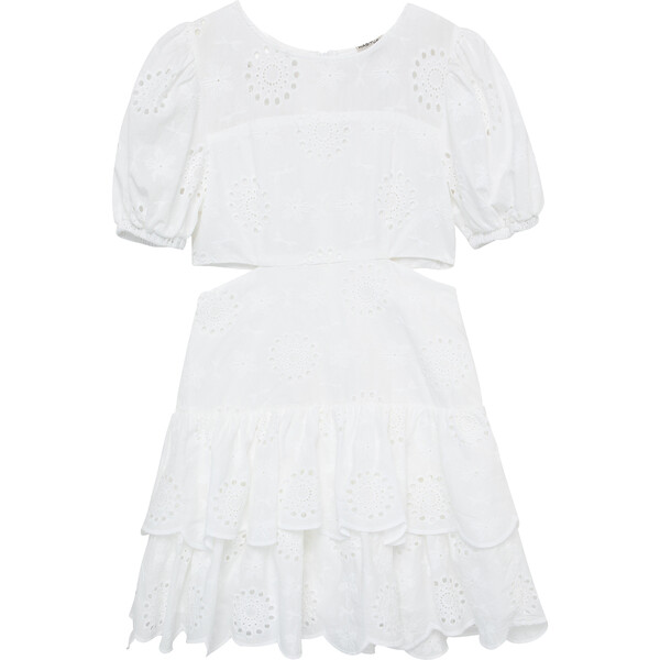 Eyelet Tiered Dress, White - Habitual Dresses | Maisonette