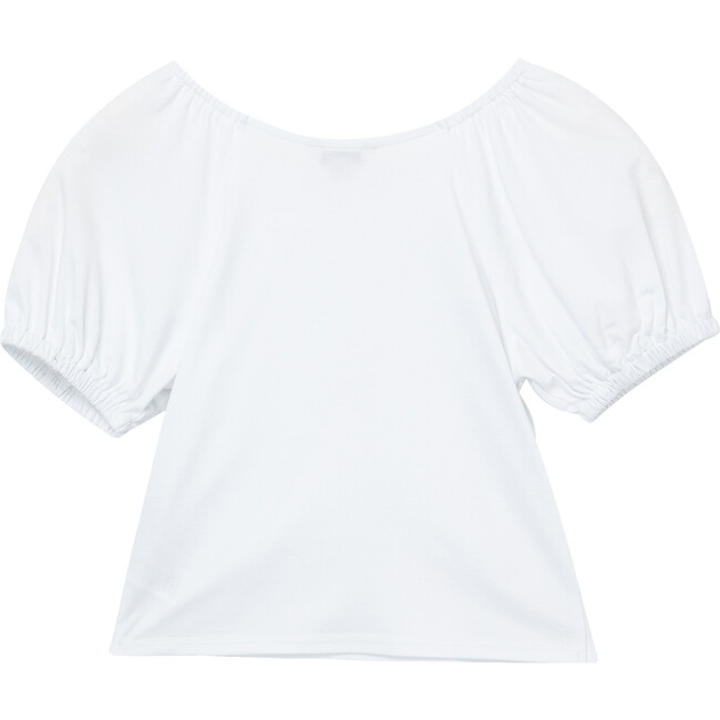 Twist Front Top, White - T-Shirts - 2