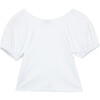 Twist Front Top, White - T-Shirts - 2