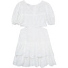 Eyelet Tiered Dress, White - Dresses - 4