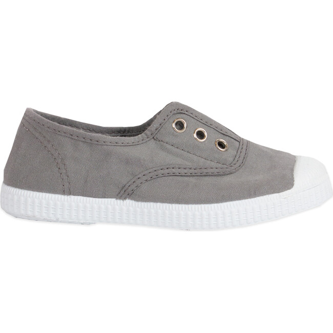 Plum Canvas Sneaker, Light Grey - Sneakers - 2