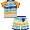 Tie-Dye Stripe Swim Set, Multi - Mixed Apparel Set - 4