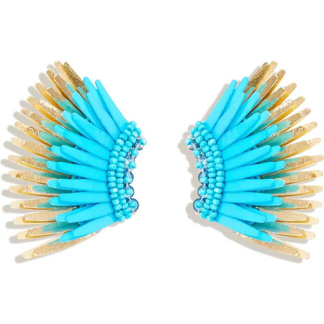 Mini Madeline Earrings, Blue - Earrings - 1