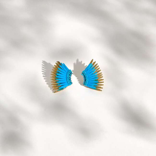 Mini Madeline Earrings, Blue - Earrings - 3