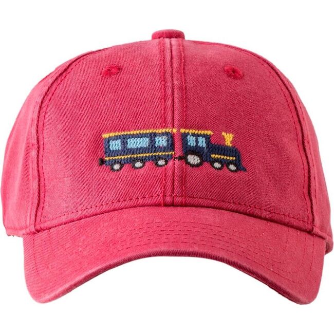 Train Baseball Hat, Weathered Red