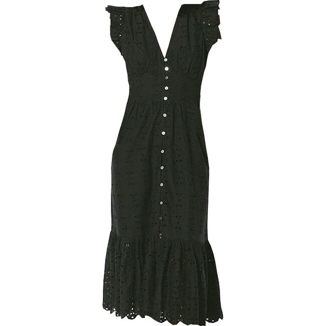 Women's Brielle Midi Dress, Black - Dresses - 1