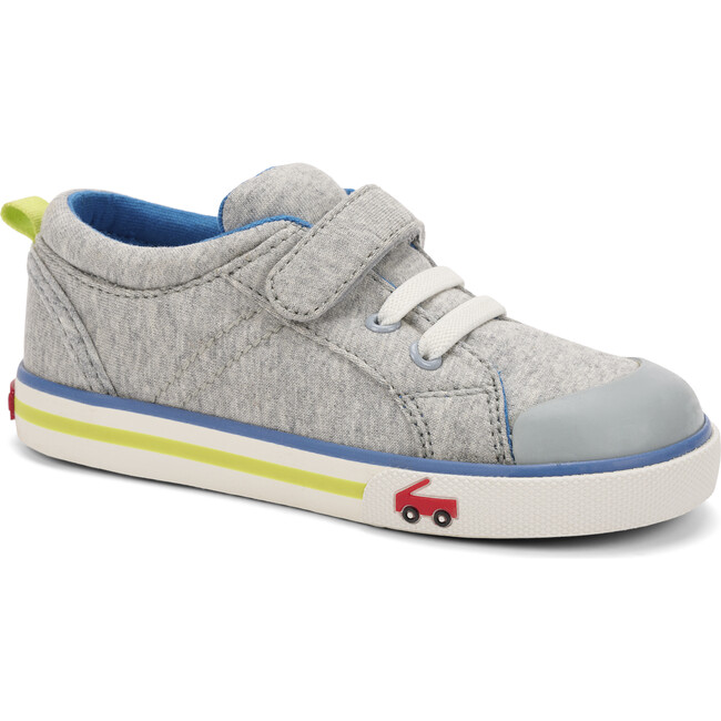 Tanner Sneaker, Gray Jersey & Lime