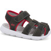 Cyrus IV FlexiRun Sandal, Gray & Red - Sandals - 1 - thumbnail
