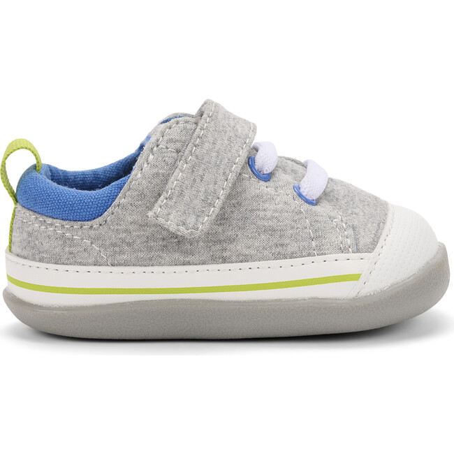 Stevie II First Walker, Gray Jersey & Lime - Sneakers - 3