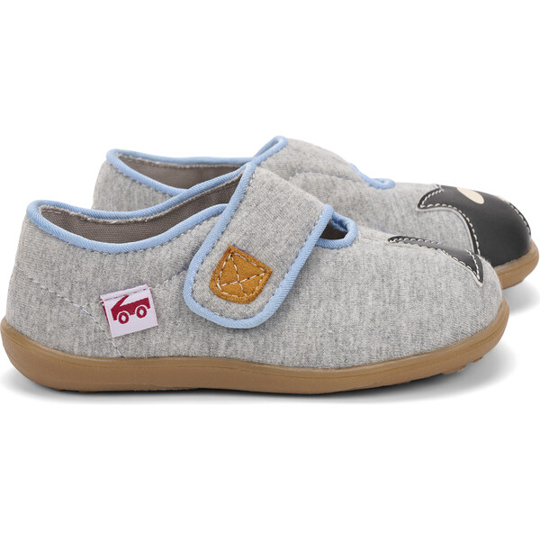 Cruz II Slippers, Gray Jersey Orca - See Kai Run Shoes | Maisonette