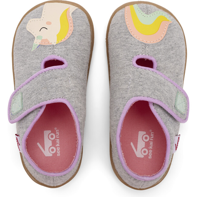 Cruz II Slippers, Gray Jersey Unicorn - Slippers - 4
