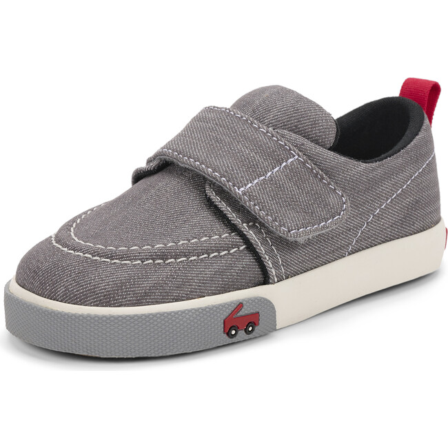 Wyatt Sneaker, Gray Denim - Sneakers - 6