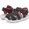 Cyrus IV FlexiRun Sandal, Gray & Red - Sandals - 7