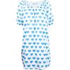 Women's Parker House Dress, Blue Hearts - Dresses - 1 - thumbnail