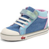 Peyton Sneaker, Chambray & Shimmer - Sneakers - 6