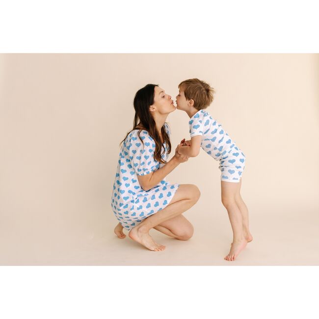 Women's Parker House Dress, Blue Hearts - Dresses - 5