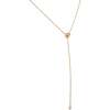 Women's Knot Lariat Necklace, Gold - Necklaces - 1 - thumbnail