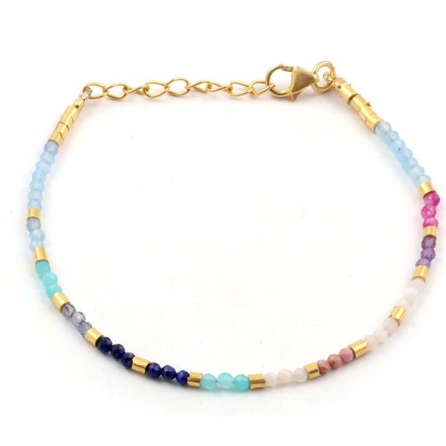 Women's Summer Beaded Bracelet, Gold - Bracelets - 1