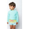 Boy Short Swim Trunks, Lemon Pop - Swim Trunks - 2