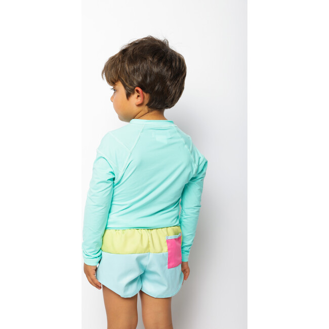 Boy Short Swim Trunks, Lemon Pop - Swim Trunks - 3