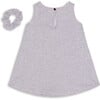 The Millie Dress with Scrunchie, Heather Grey - Play Dresses - 2