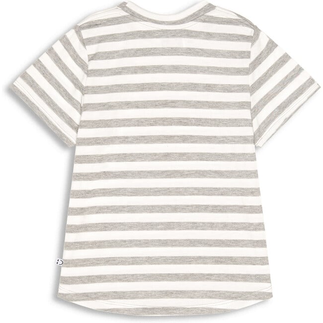 Short Sleeve Classic Tee, Heather Grey/Stripe - Shirts - 2