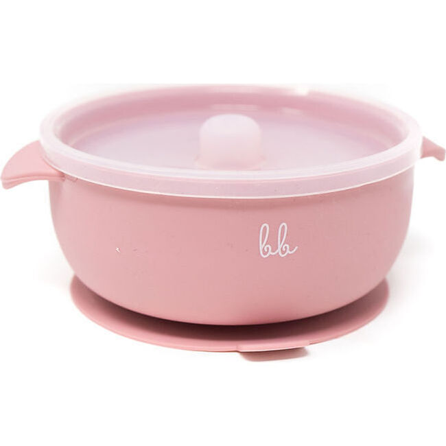 Silicone Suction Bowl,  Dusty Rose